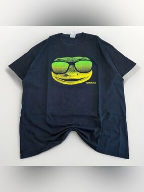 Vintage Y2K Geico Promo Tee Gecko Lizard Sunglasses T-Shirt Men’s Size XL Black